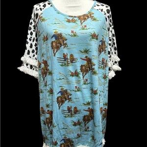 Cowgirl blouse tunic Cellabie size 2XL